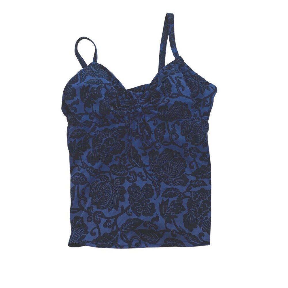 Lands’ End Tankini Blue Floral women’s 8D underwire bra - Picture 3 of 8